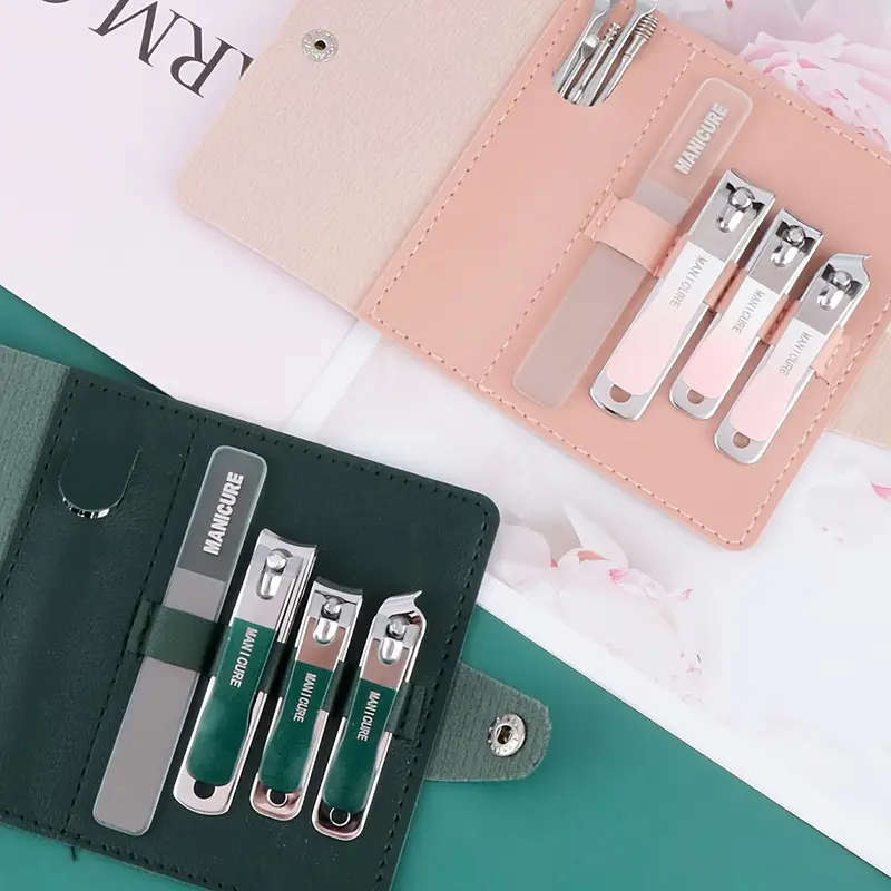 10pcs Professional Nail Clipper Set for Men Featuring a Luxurious Stainless Steel Manicure Tool Kit