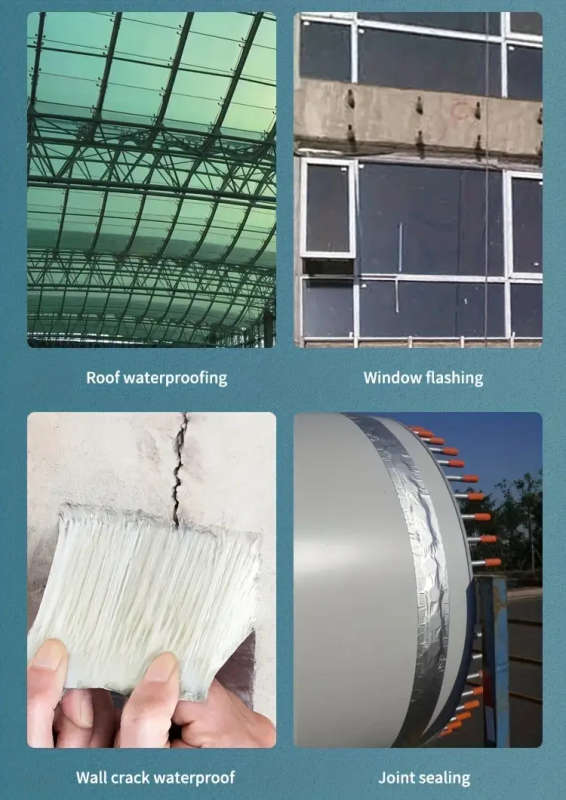 1 roll super   waterproof   butyl tape heat resistant leakproof seal for roofs pipes and walls patching roof leakage sealing tape details 2
