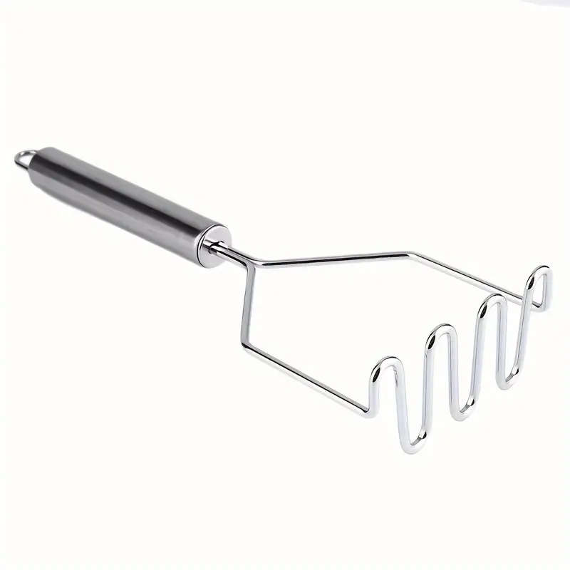 1pc Stainless Steel Wavy Potato Masher Kitchen Vegetable Fruit Masher Potato Presser