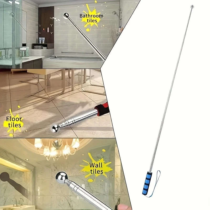 1Pc Heavy Duty Telescopic Hammer Stainless Steel Multi Use For Home Inspection