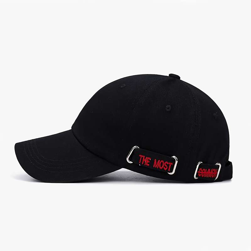 1pc Unisex Fashion Embroidered Letter Solid Color Baseball Cap Lightweight Polyester Adjustab