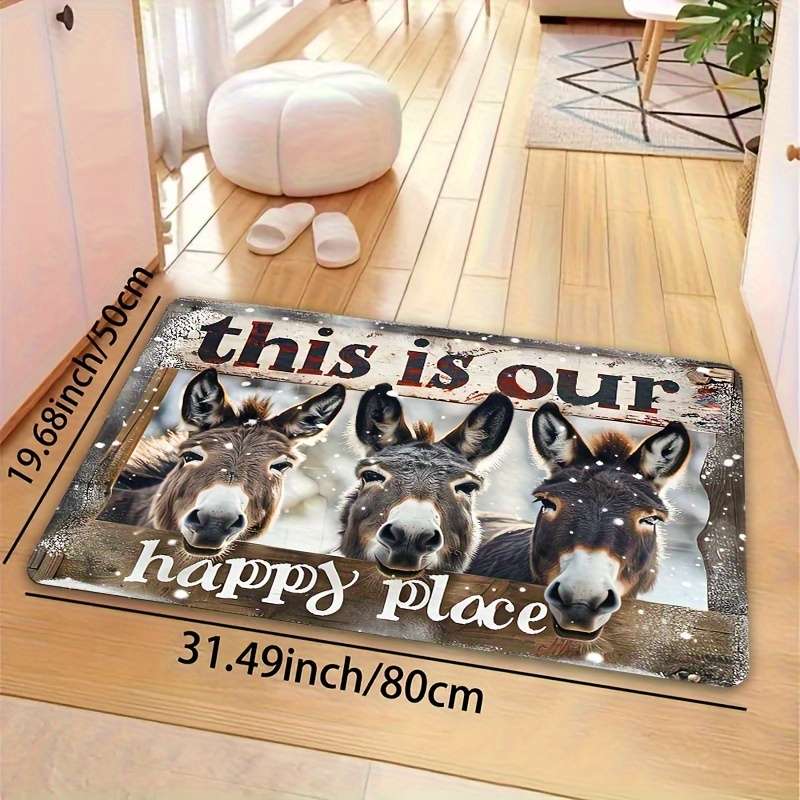 1Pc Brown 19.69x31.49inch 50x80cm Floor Mat