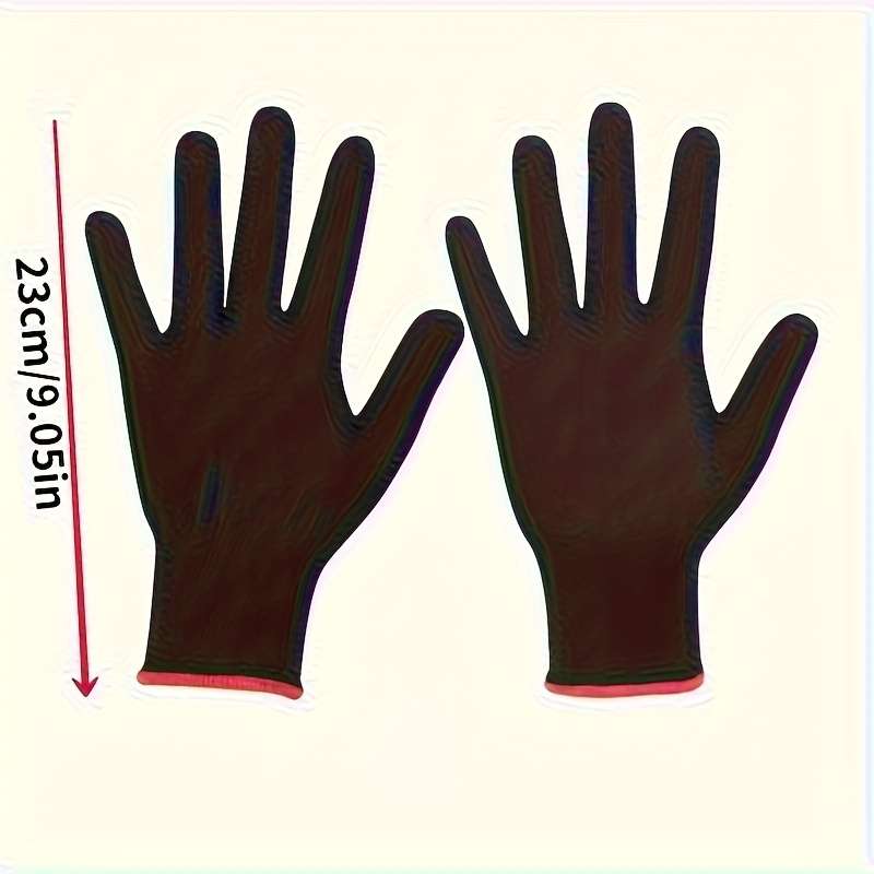 6 Pairs Black Multi Purpose Work Gloves