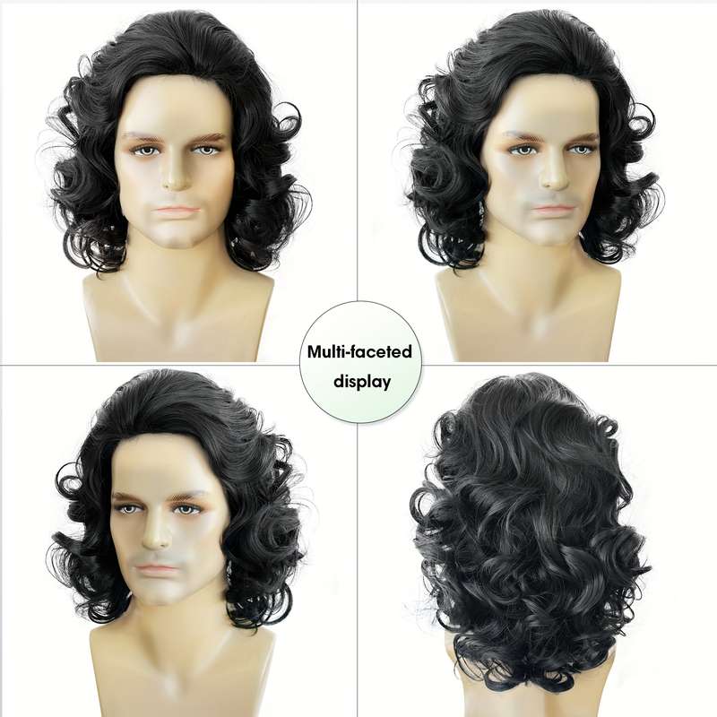 1Pc Black 40.64cm Fashion Design Wig
