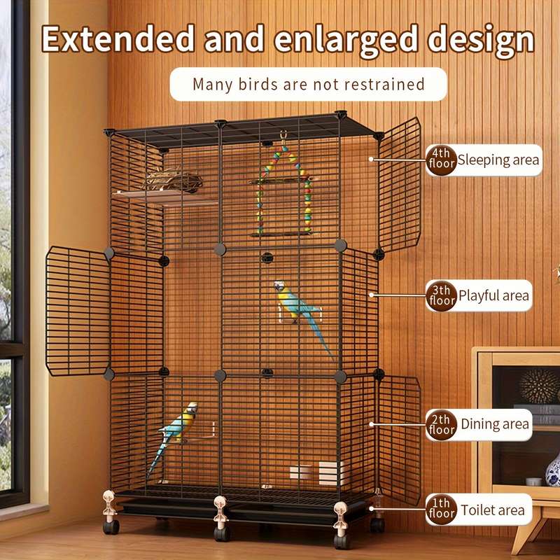 1pc Black Pet Cage