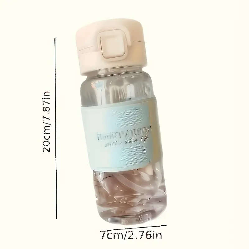 1pc 500ml BPA-Free Plastic Water Bottle with Straw Flip LAid Leakproof Durable for Outdoor Sports Fi