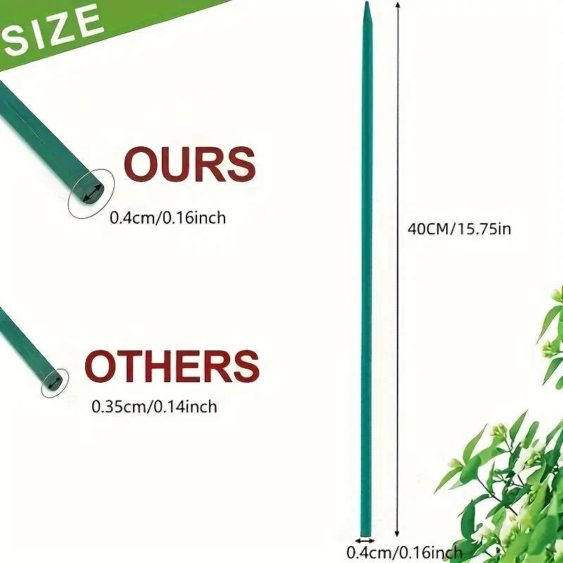 25pcs Green Bamboo Plant Stakes