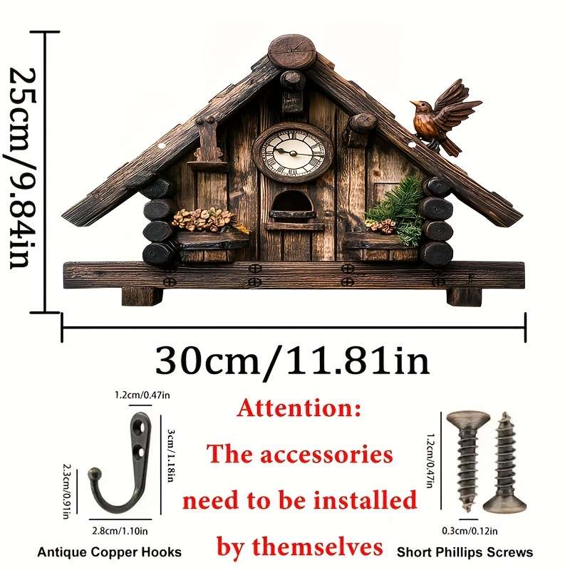 A Piece a Bird Song Small House Key Rack Minimalist Colorful Wooden And Home Key Holder with Four
