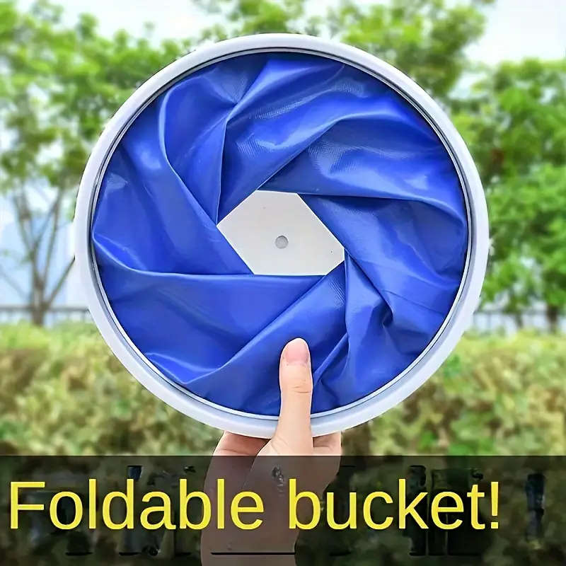 1pc Collapsible Camping Fishing Bucket 11L Foldable Durable Water Bucket For Car Washing Fishing Boa