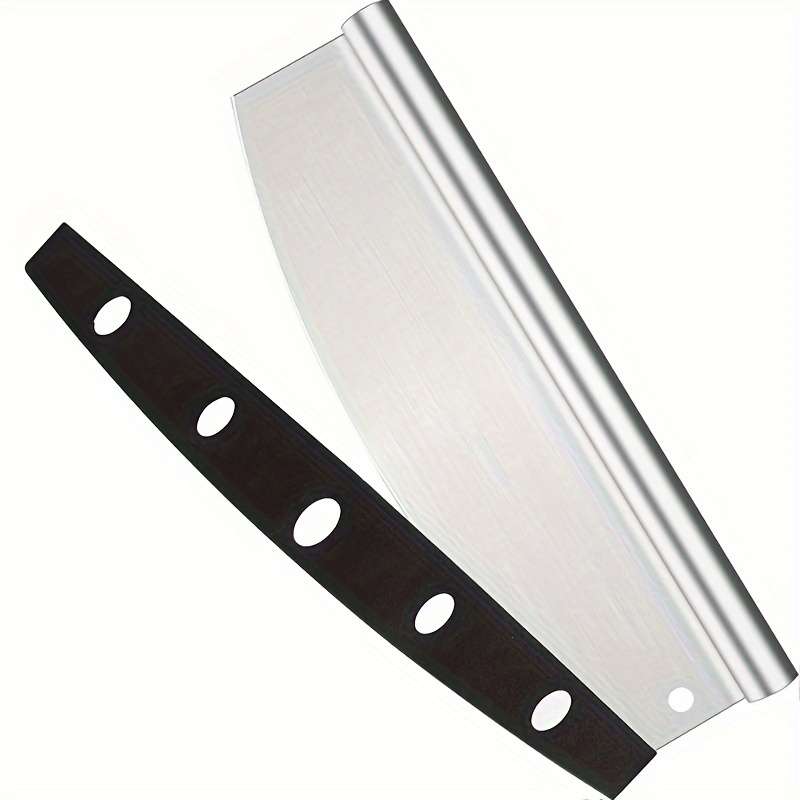 1pc Ergonomic Design Stainless Steel Pizza Cutter with Black Handle Perfect for Cutting Pizzas a