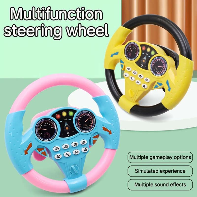 1pc Kids Simulated Driving Controller Spin Tune Interactive Music Steering Wheel Interactive Car
