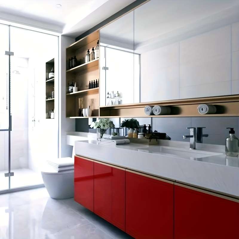 1PC Wall Stickers Red 118.11inX23.62in 300cmX60cm
