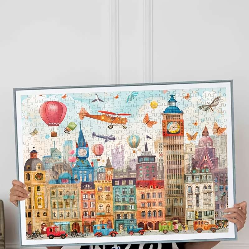 1000pcs City Symphony Adult Puzzle Giant 50x70cm 19.7x27.6in Thick And Durable Paper