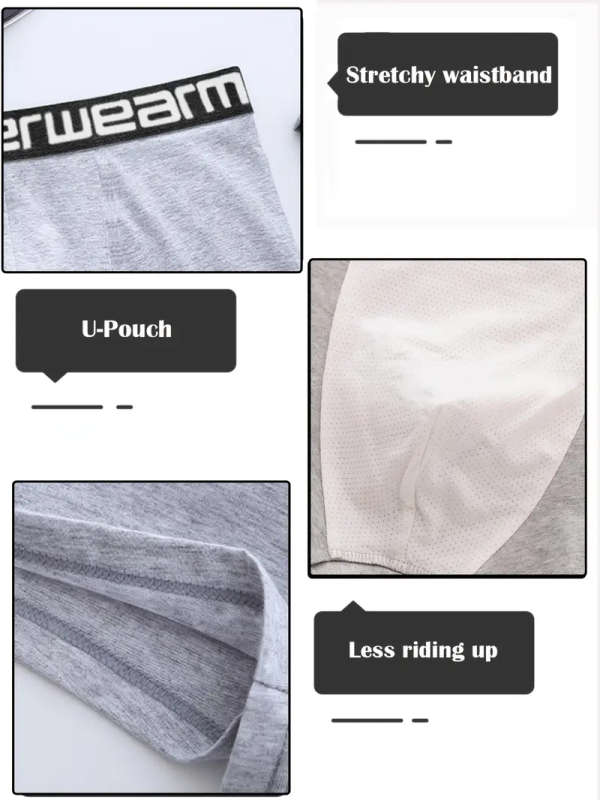 8pcs Size XL Men's Cotton Boxer Briefs Breathable Stretchy Comfortable with Classic Animal Print