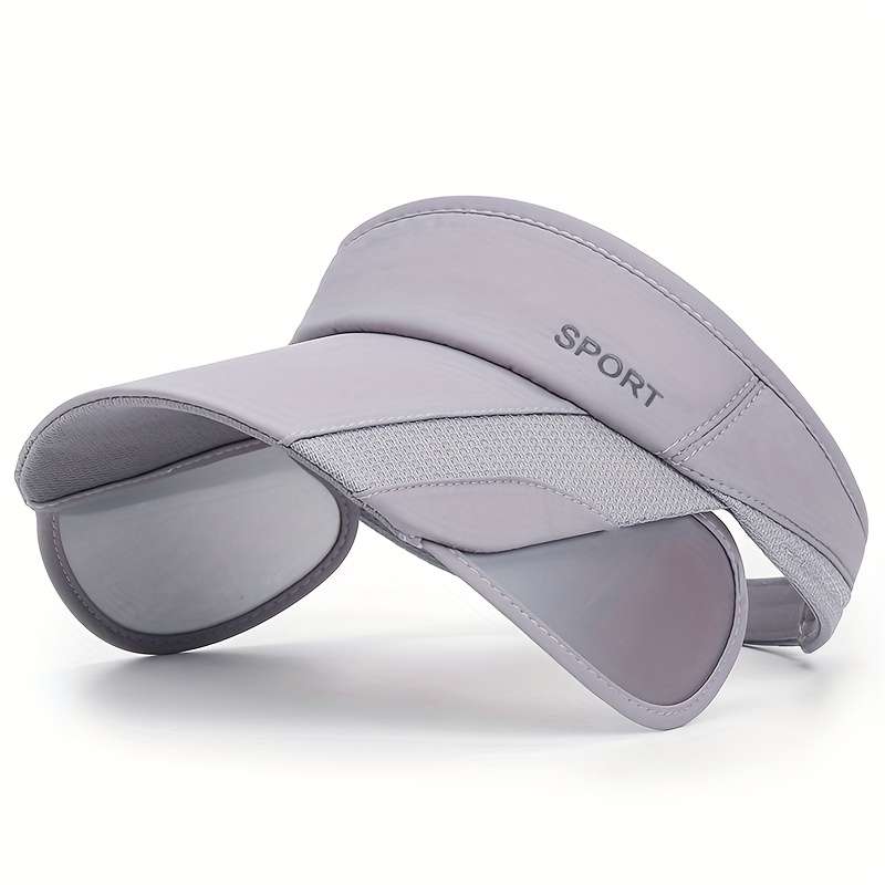 1pc Adjustable Retractable Visor Hat with Large Brim Breathable Polyester Ideal for Tennis Golf