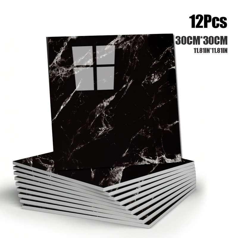 24pcs Wall StickersMarble Light gray