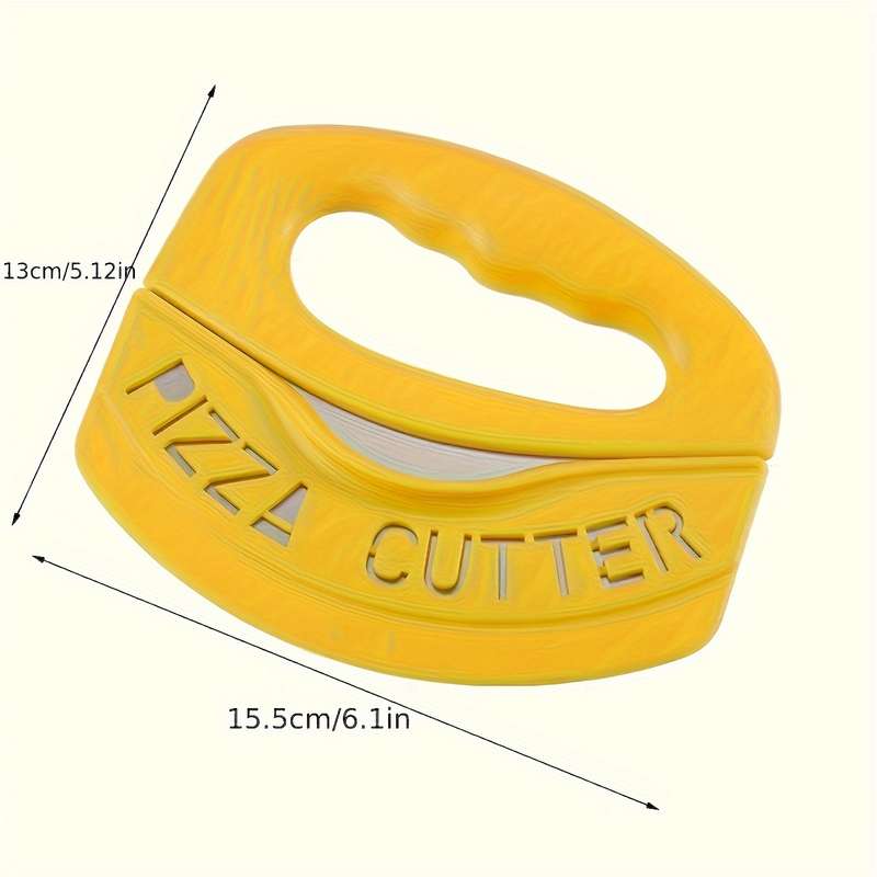 1pc SHAON Ultra Sharp Stainless Steel Pizza Cutter with Rocker Arm Lid Protective Cover Multif