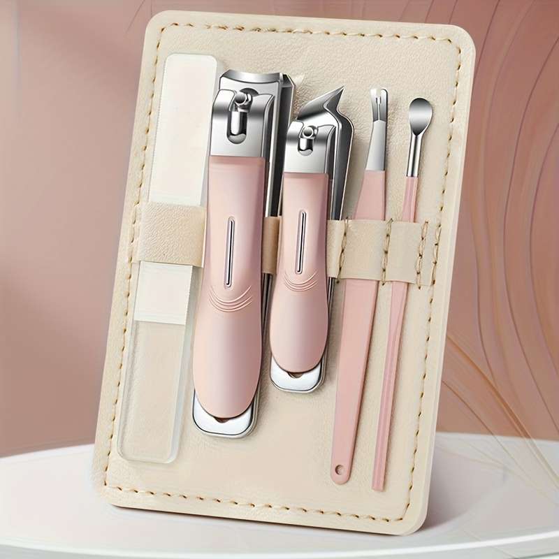 5pcs/Set Nail Clipper Set Nail Care Scissors Nail Clipper Trimmer Nail Art Tools with Portab
