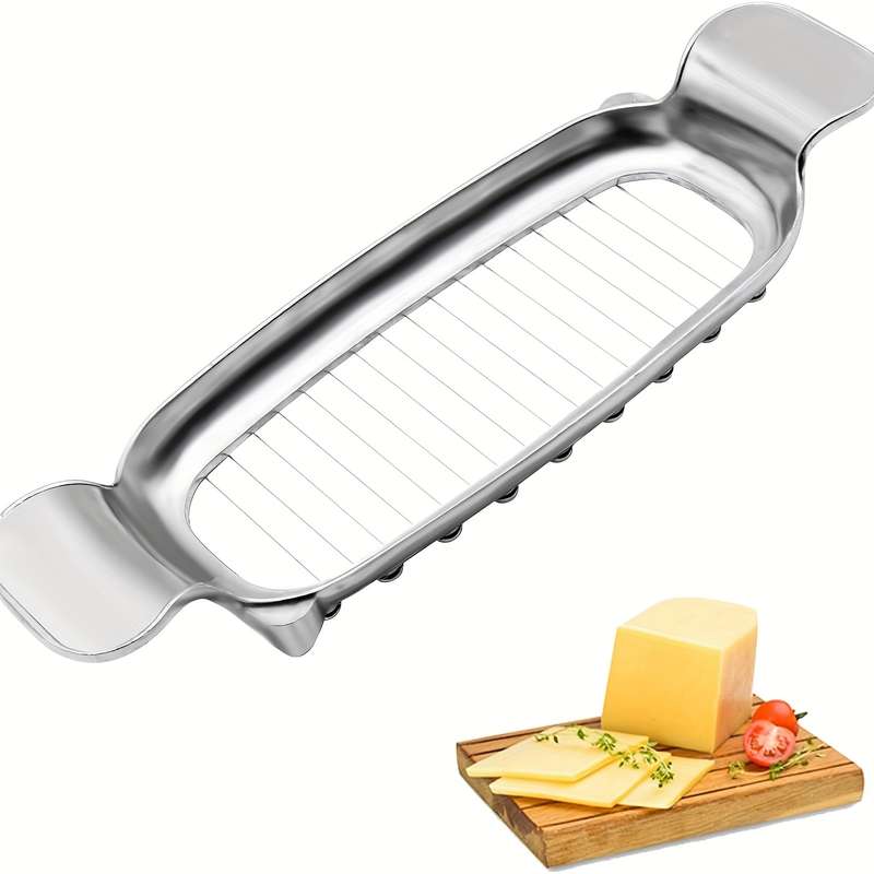 1pc Cheese Slicer Egg Butter and Duck Liver Slicer Sharp Blade Durable Metal Cheese Divider Fu