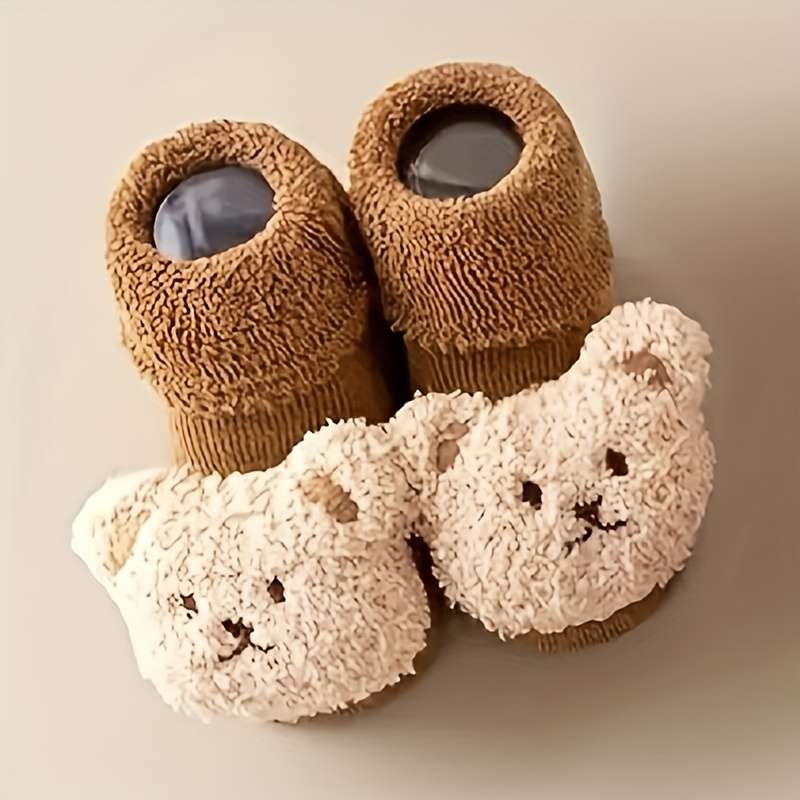 1Pairs Sock Beige Rabbit Size S 0 1Years