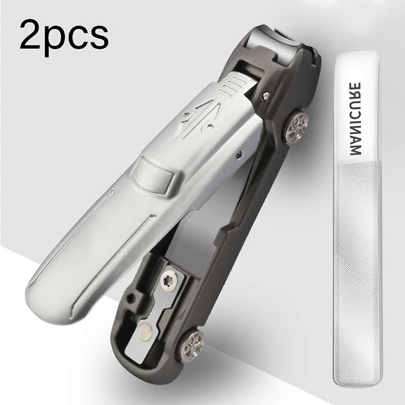 2pcs Original Nail Clipper Set Creative Car Styling Anti Splash Nail Scissors Portable Large Me