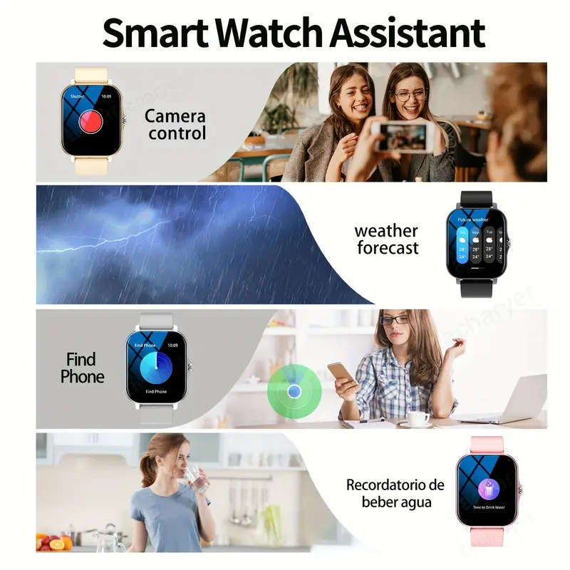 Smart Watch Is a Full Touch Screen Multi-Functional Smart Sports Watch That Can Answer And Make Call