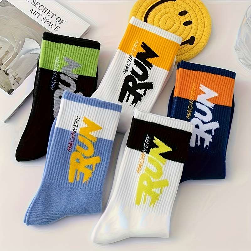 5 Pairs Mix And Match Asian One Size High Elastic Socks
