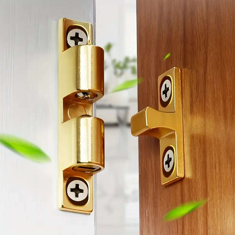 1pc Polished Metal Cabinet Door Catch Zinc Alloy Snap-On Bumper for Kitchen Cupboard Touch Remote Co