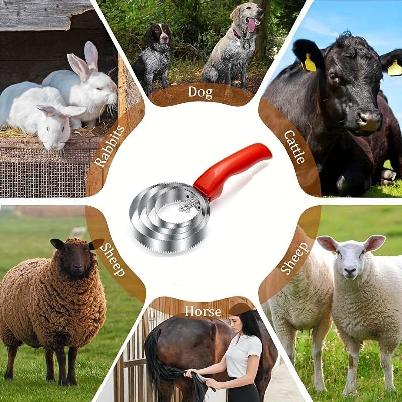 1pc Red 1pc Pet Comb