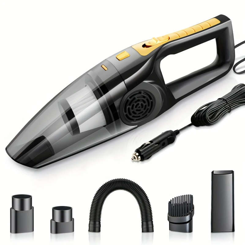 1pc Handheld Car Vacuum Cleaner 12V Strong Suction Power Portable Interior Dust Remover with Crevice