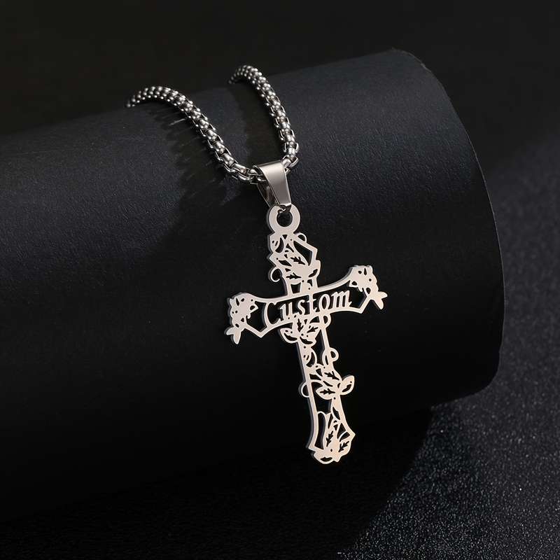 1 Piece Silvery Jesus Theme Pendant