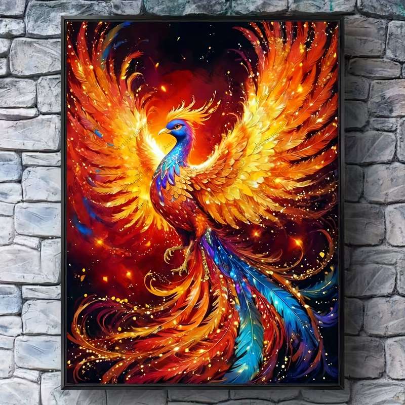 1000pcs Vibrant Phoenix Jigsaw Puzzle Majestic Mythical Creature Art DIY Wall Deco