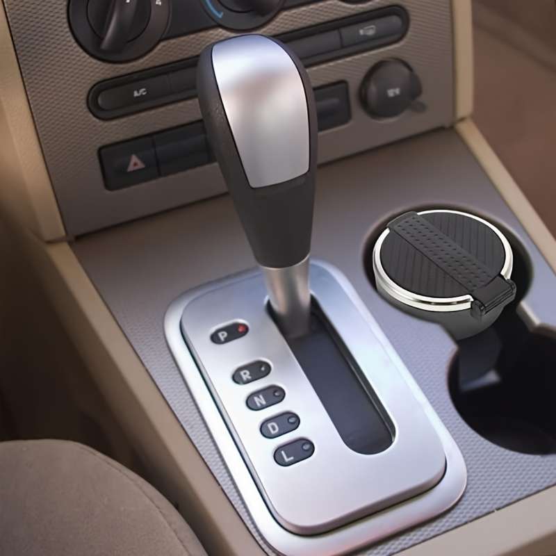1pc Fit Car Ashtray with Lid Sleek Odor-Resistant ABS Cigarette Holder Cup Holder Compact Des