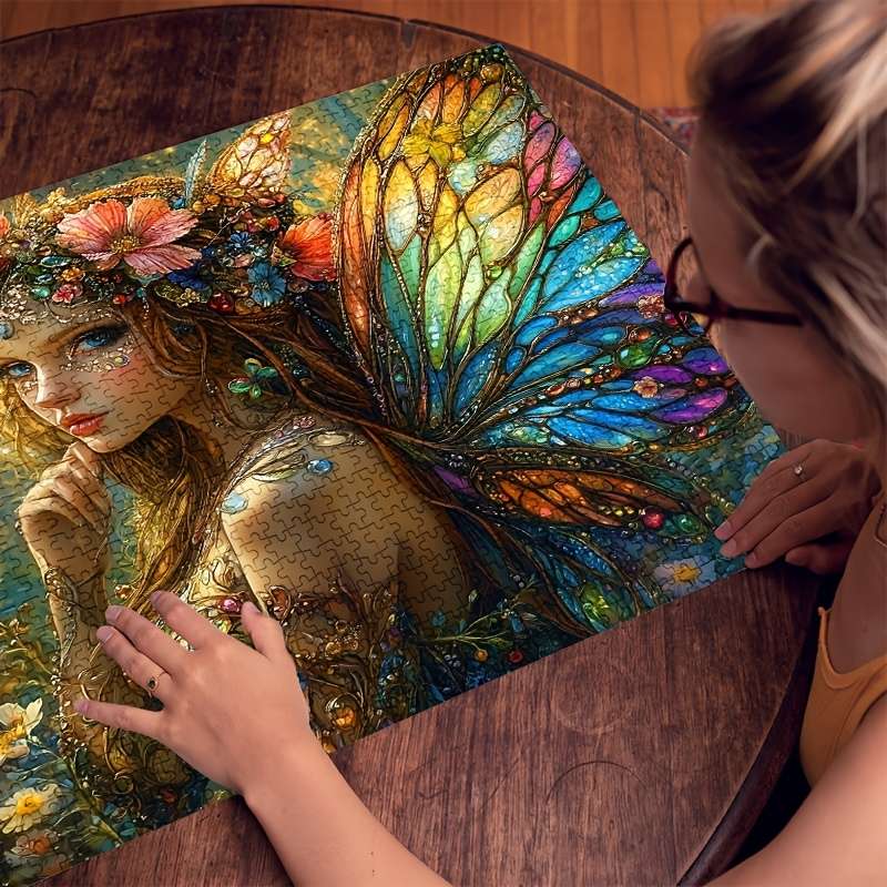 1000pcs Fantasy Fairy Puzzle Vibrant Butterfly Wing Art Challenging DIY Brain Tease