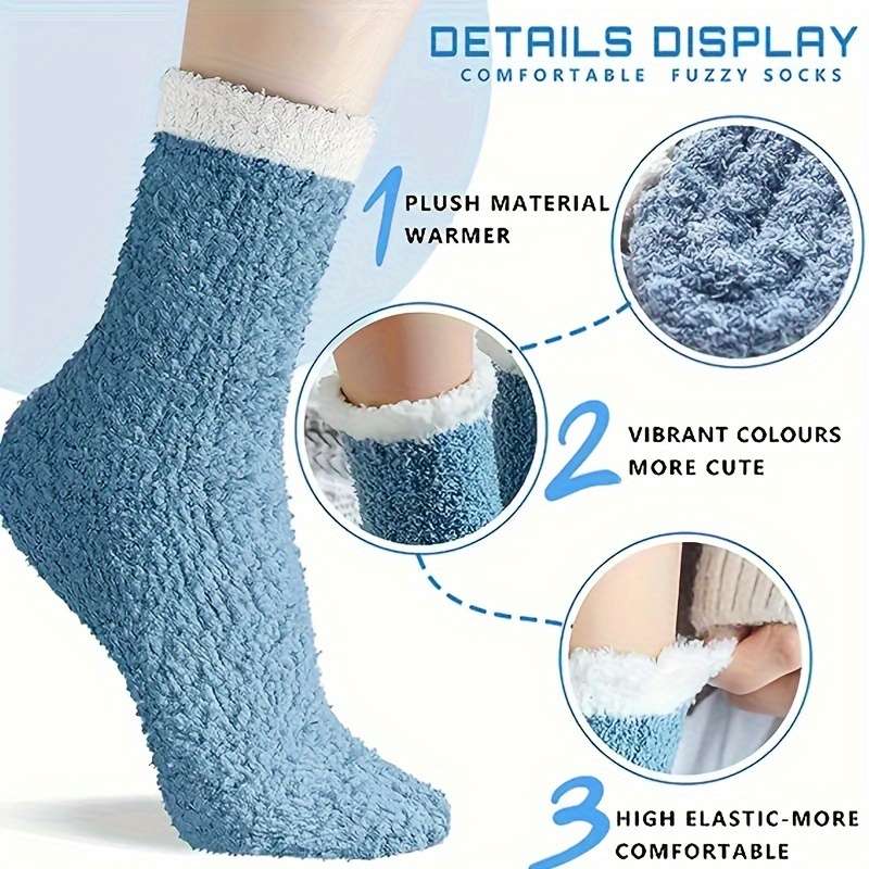 Sock 3 Pairs Of Furry Socks   Random Color   Model 907