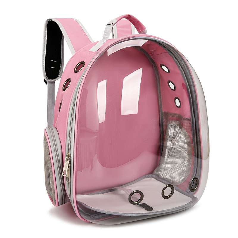 1pc One sizeStyle 9 hole breathable backpack grey Pet Bag