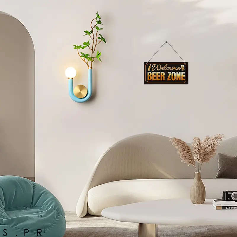 1pc Vintage Welcome Beer Zone Wooden Wall Art Decor Sign for Bar Pub Beer Festival Entrance Decorati
