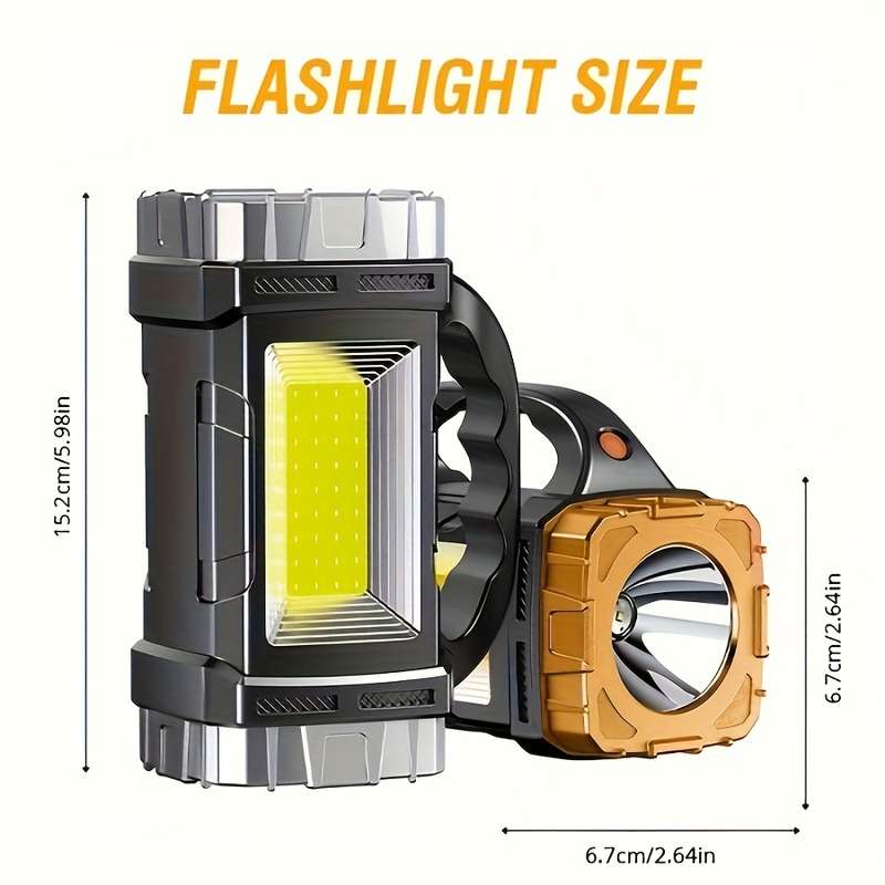 1PC Silvery Flashlight  1 Flashlight