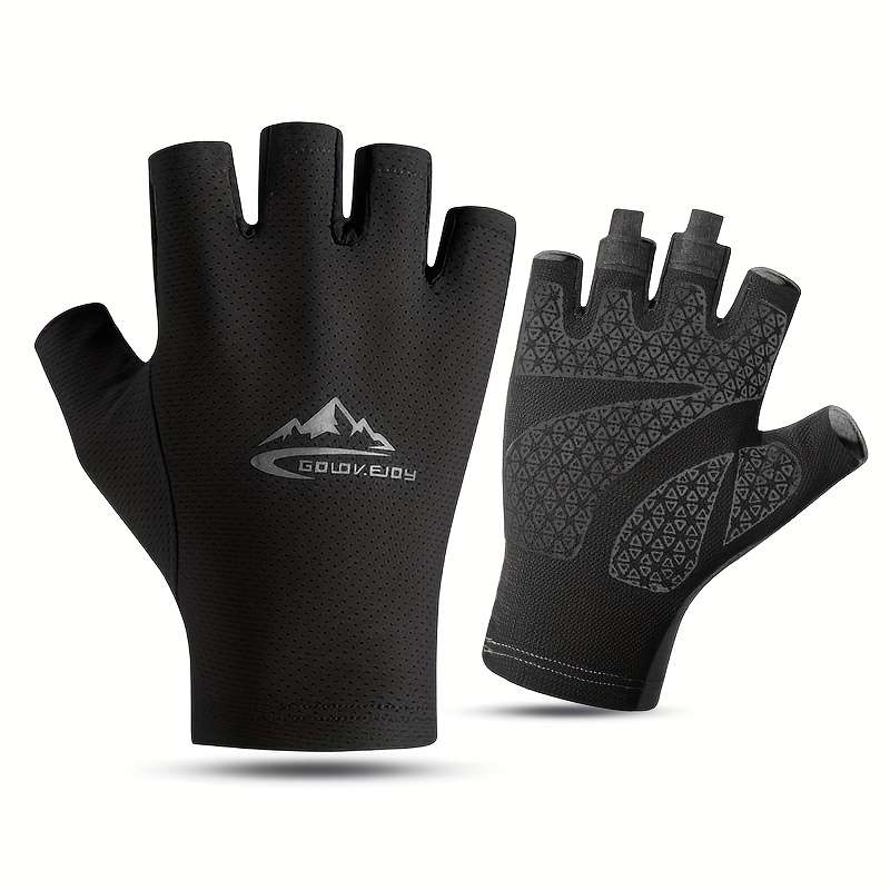 2 Pairs Black Gray Outdoor Sports Gloves