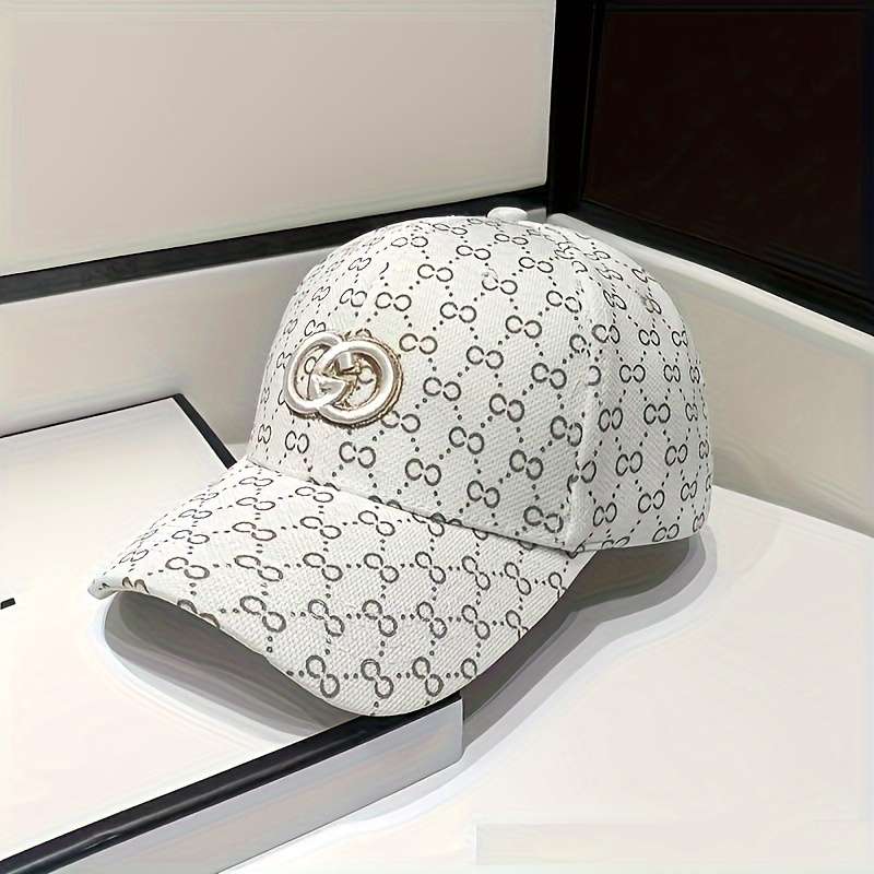1pc Peaked Cap New Fashion Print Light Luxury Trendy Baseball Cap