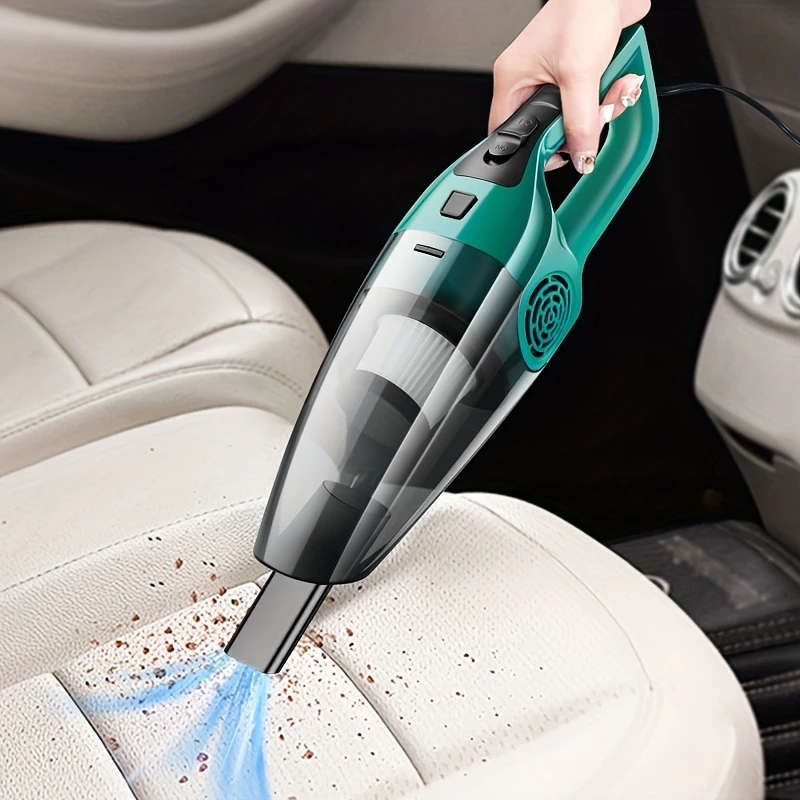 1pc Handheld Car Vacuum Cleaner 12V Strong Suction Power Portable Interior Dust Remover with Crevice