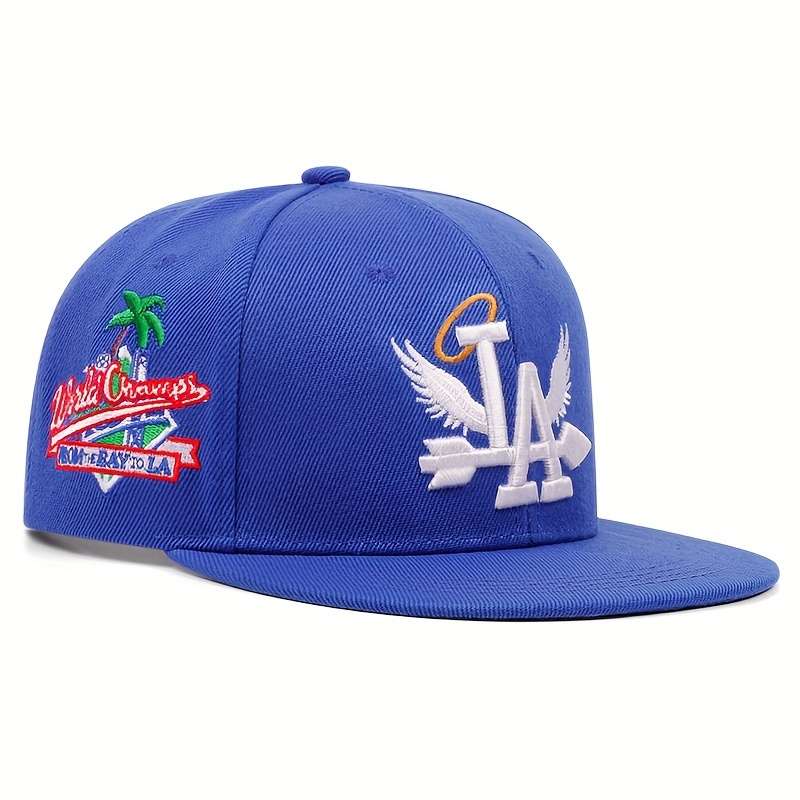 1pc Wings Letter Embroidered Baseball Cap Solid Color Hip Hop Breathable Snapback Hats Lightweight