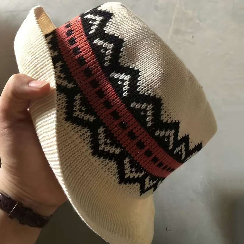 1pc Boho Chic Embroidered Floral Sun Hat for Women Summer Beach Fedora with UV Protection Versat
