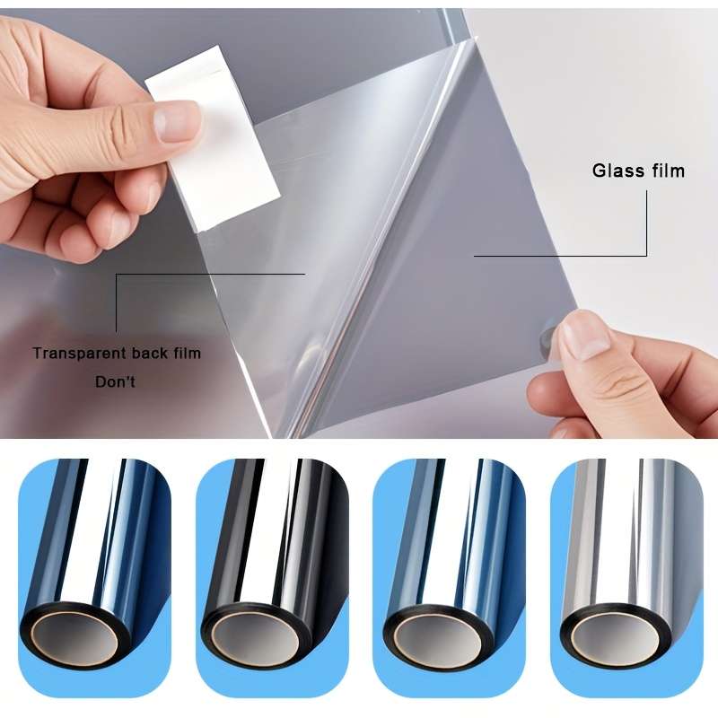 1pc Double Sided Silver  Solar Film Size 60cmx2m Door Window Sticker