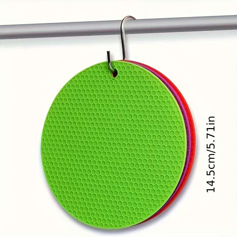 5-Pack Silicone Honeycomb Heat Resistant Mats Non-Slip Durable Hot Plate Pads for Hot Dishes