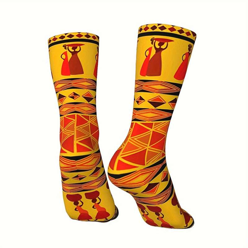 1 Pair One Size Ethnic African Pattern Socks