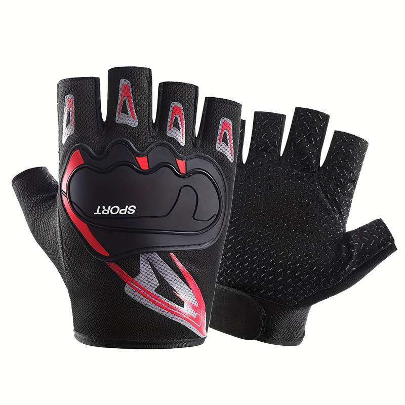 1 Pair Red One Size Outdoor Sports Gloves