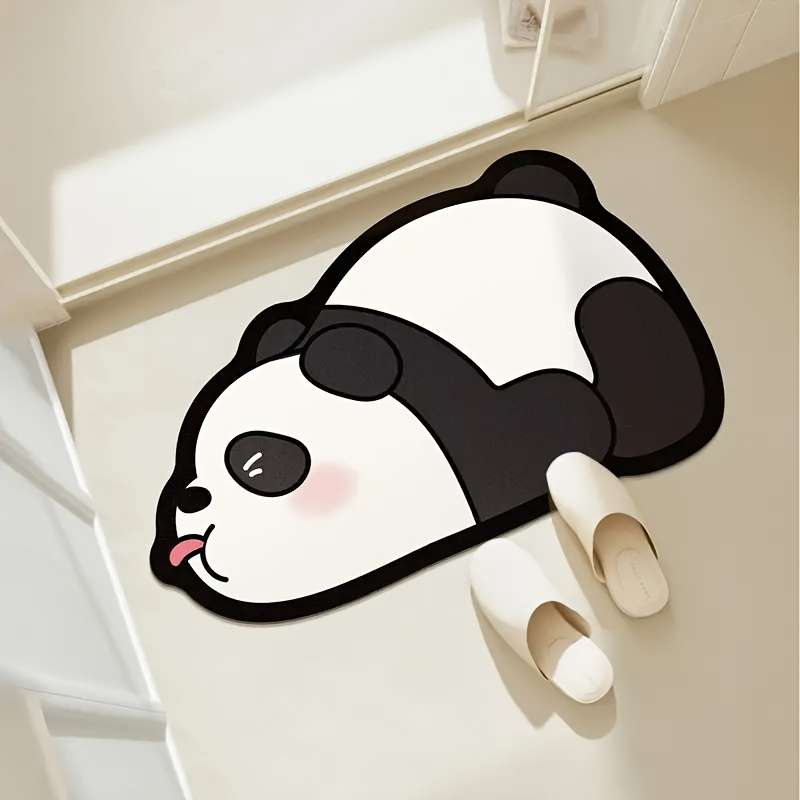 1Pc 19.68x31.49inch 50x80cm Spittinchg Tongue Panda Floor Mat