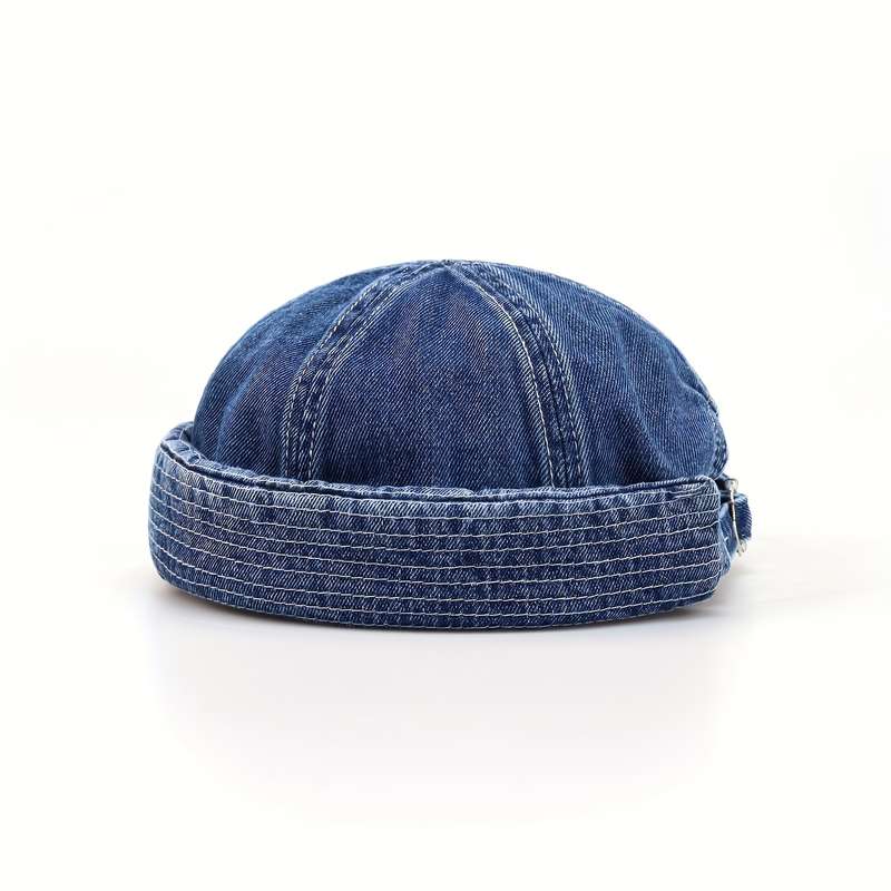 1pc European And American Trendy Brands Washed Denim Street Style Bucket Hats for Both Men And Wome