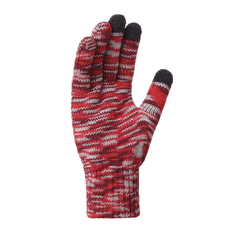 1 Pair Dark Green Color Warm Gloves